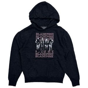 BLACKPINK Unisex Official Merchandise Group Hoodie Sweatshirt in Black Heather